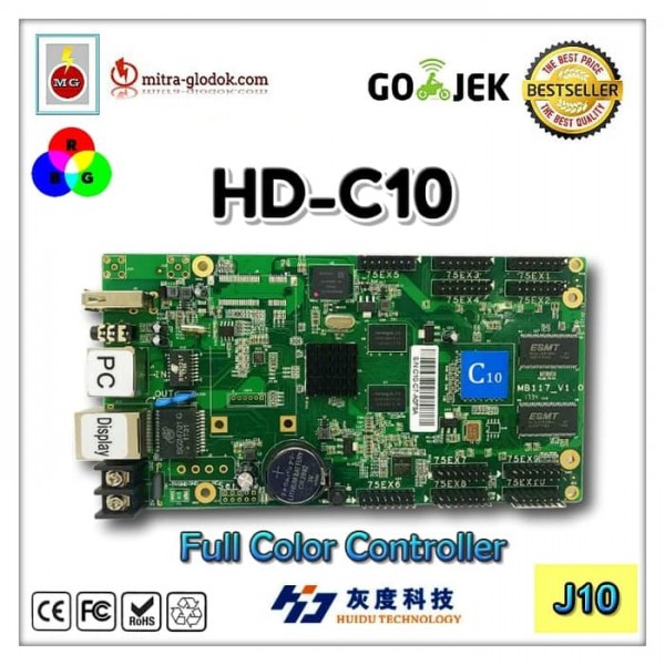 HD-C10 Videotron & Running Text Controller Card RGB Full Color LED Display | HUB 75
