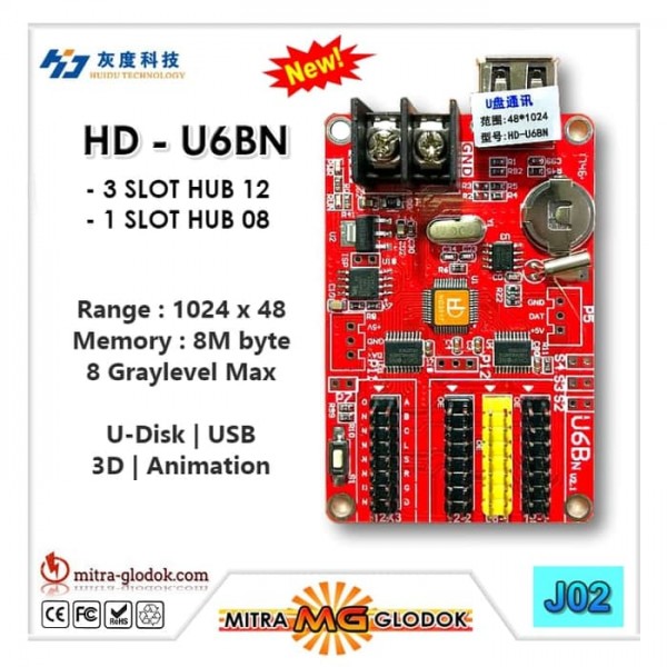 HD-U6B Running Text Controller Card | 1024 x 48
