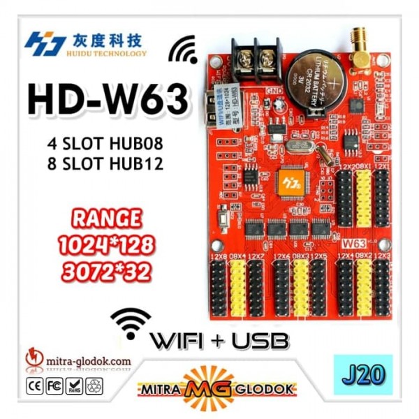 HD-W63 Running Text Controller Card | 1024 x 128